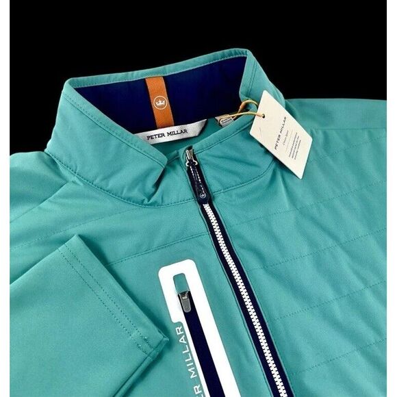NEW Peter Millar Crown Sport Weld Elite Hybrid Half Zip Jacket Billiard XL $200